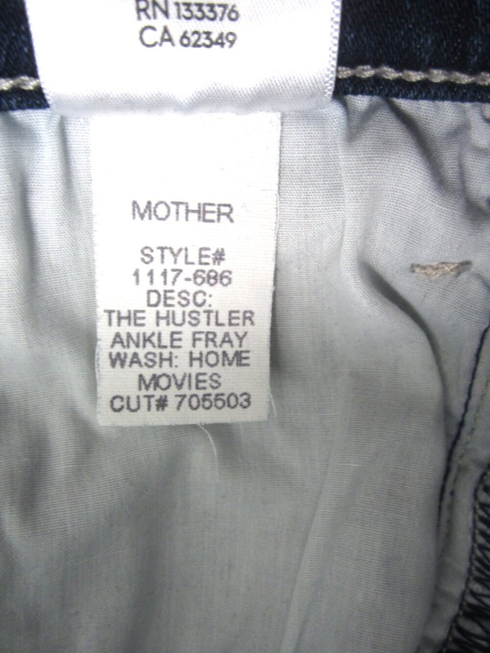 MOTHER 27 Hustler Ankle Fray Flare Jeans Raw Hem Home Movies Medium Blue Wash - Picture 9 of 9